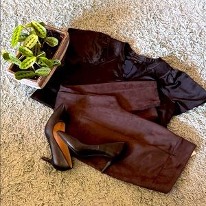 Lane Bryant Brown faux Suede pants (size 18/20)